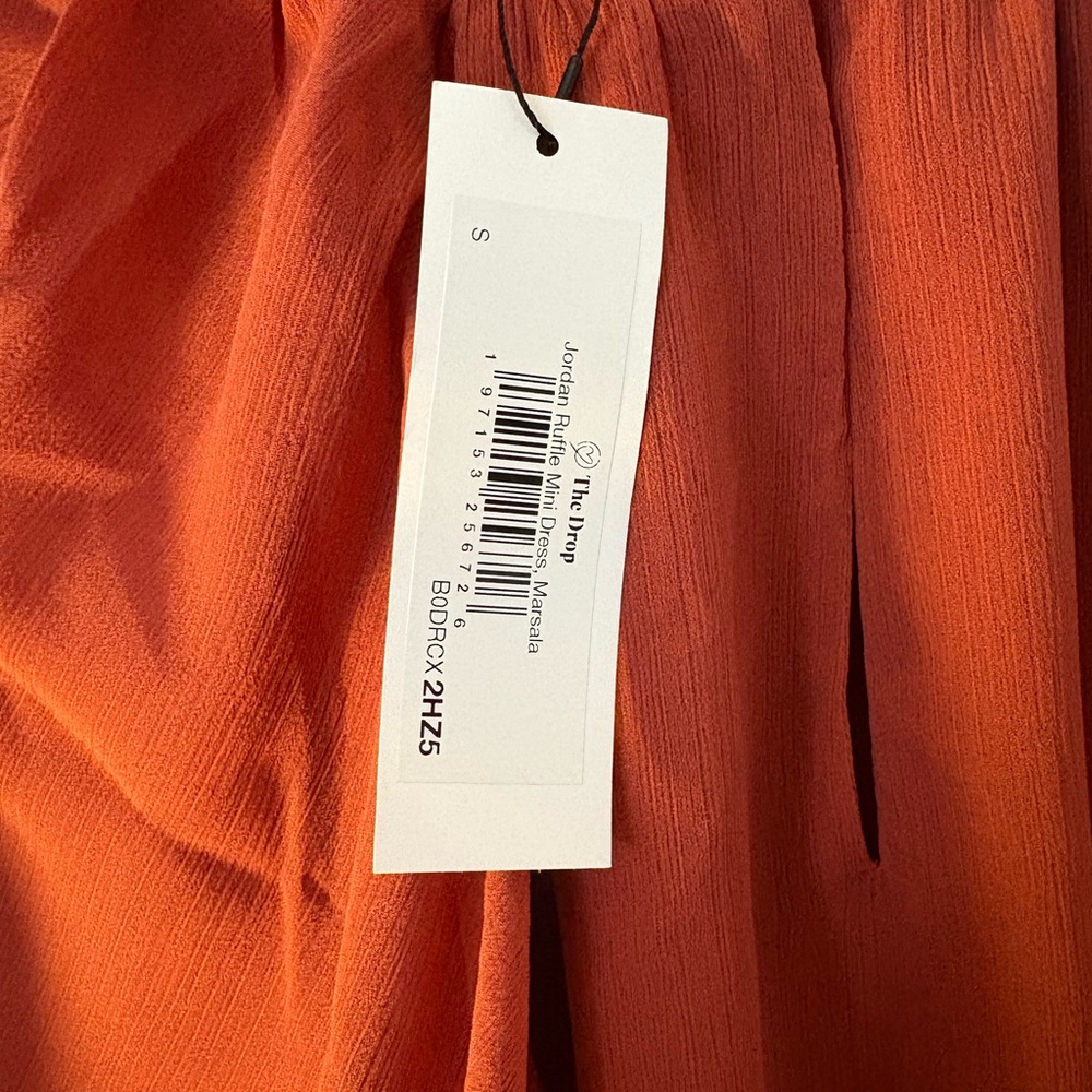 NWT The Drop- Jordan Feminine Ruffle Detailed Mini Dress - Picture 3 of 4